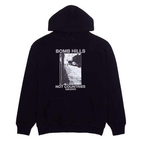 Bomb Hills Not Countries Hoodie [Black w/ Grey Font]