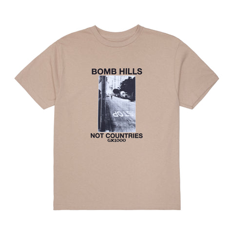 Bomb Hills Not Countries Tee -[Sand w/ Black Font]