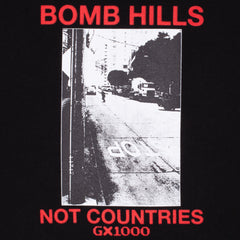 Bomb Hills Not Countries Hoodie [Black w/ Red Font]