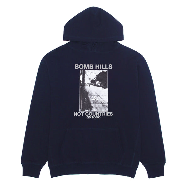 Bomb Hills Not Countries Hoodie [Navy w/ Grey Font]
