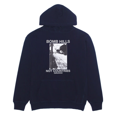 Bomb Hills Not Countries Hoodie [Navy w/ Grey Font]