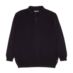 Polo Knit Long Sleeve [Black]