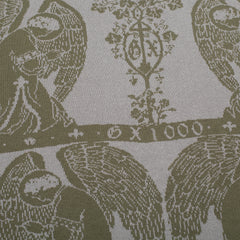 Jacquard Knit Angel Sweater [Grey w / Green]