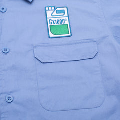 Fertilizer Short Sleeve Button Down Shirt [Light Blue]