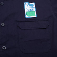 Fertilizer Short Sleeve Button Down Shirt [Dark Blue]