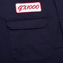 Fertilizer Short Sleeve Button Down Shirt [Dark Blue]