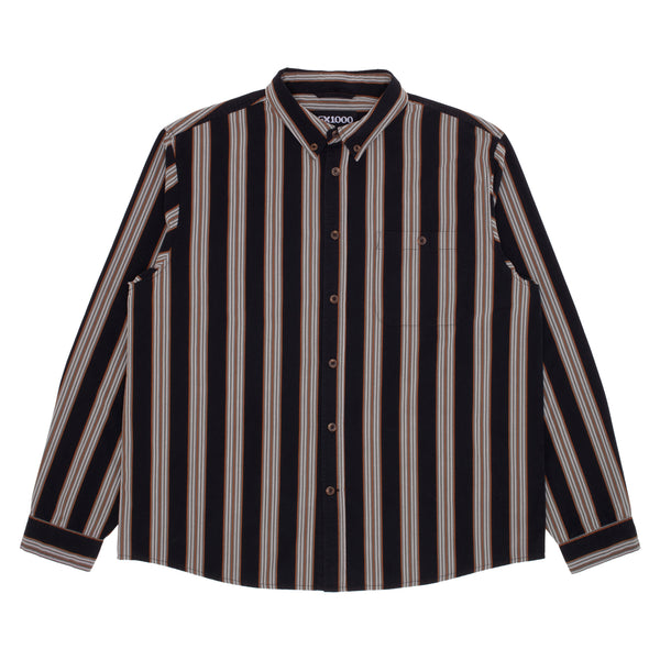 Long Sleeve Button Down [Black Stripe]