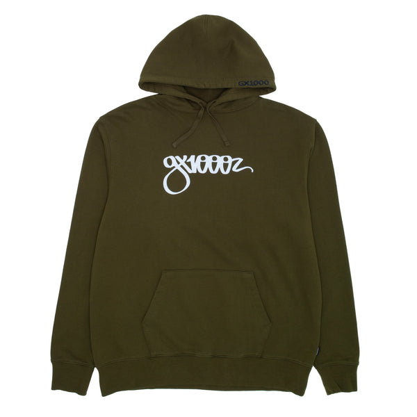 Script Hoodie [Military Green]
