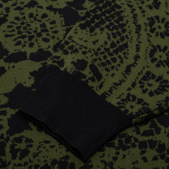 Jacquard Knit Sweater Laced [Green and Black]
