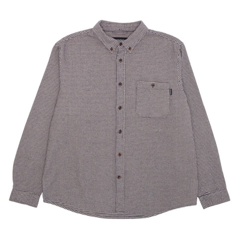 Long Sleeve Houndstooth Button Down  [Blue]