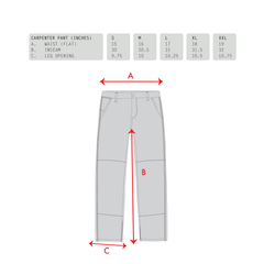 Carpenter Pant  [Green W/ Gold Stitching]